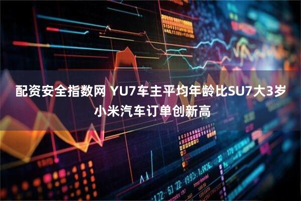 配资安全指数网 YU7车主平均年龄比SU7大3岁 小米汽车订单创新高